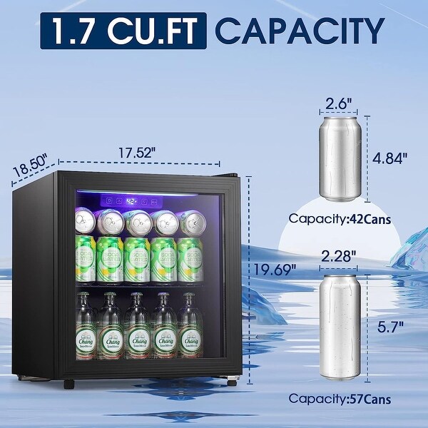 1.7Cu.Ft Beverage Refrigerator Cooler