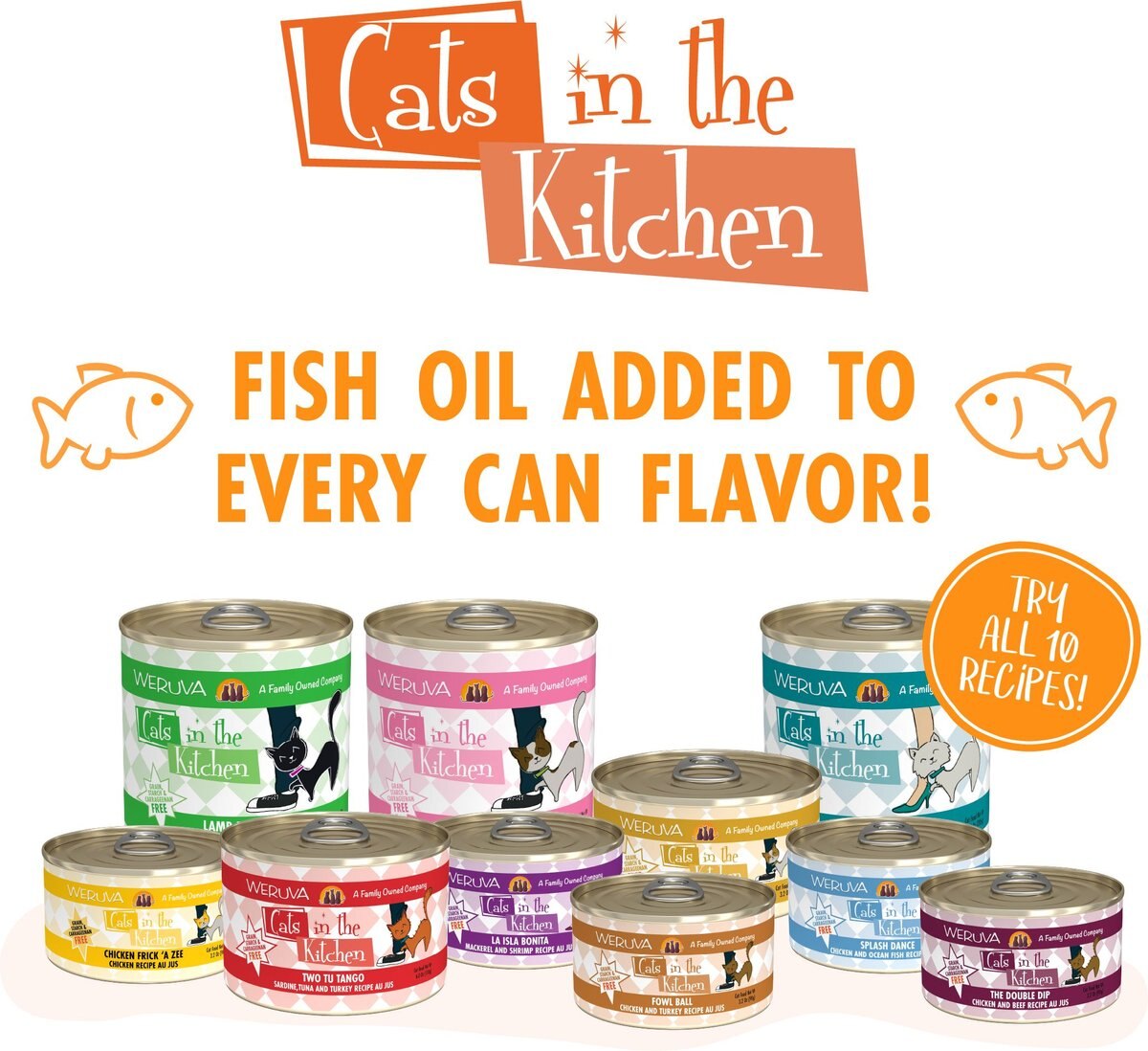 Weruva Cats in the Kitchen Splash Dance Chicken and Ocean Fish Au Jus Grain-Free Canned Cat Food