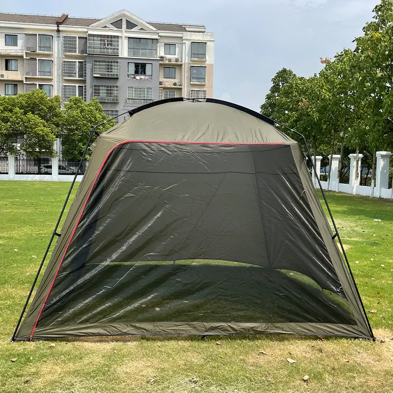 Single Layer Family Outdoor Hiking Upgraded Ventilation Diagonal Bracing Type 190T Polyester 8 10 Person Camping Tent