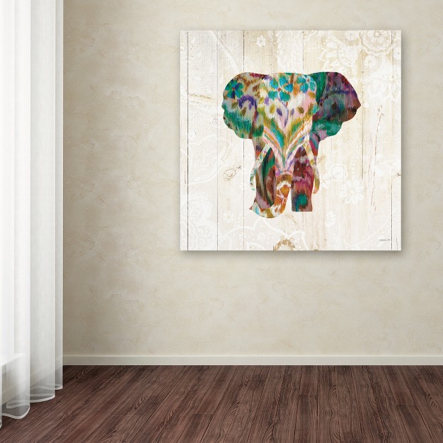 Trademark Fine Art danhui Nai x27 boho Paisley Elephant Iii x27 Canvas Art