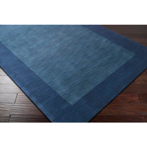 Mystique Wool Border Navy Rug