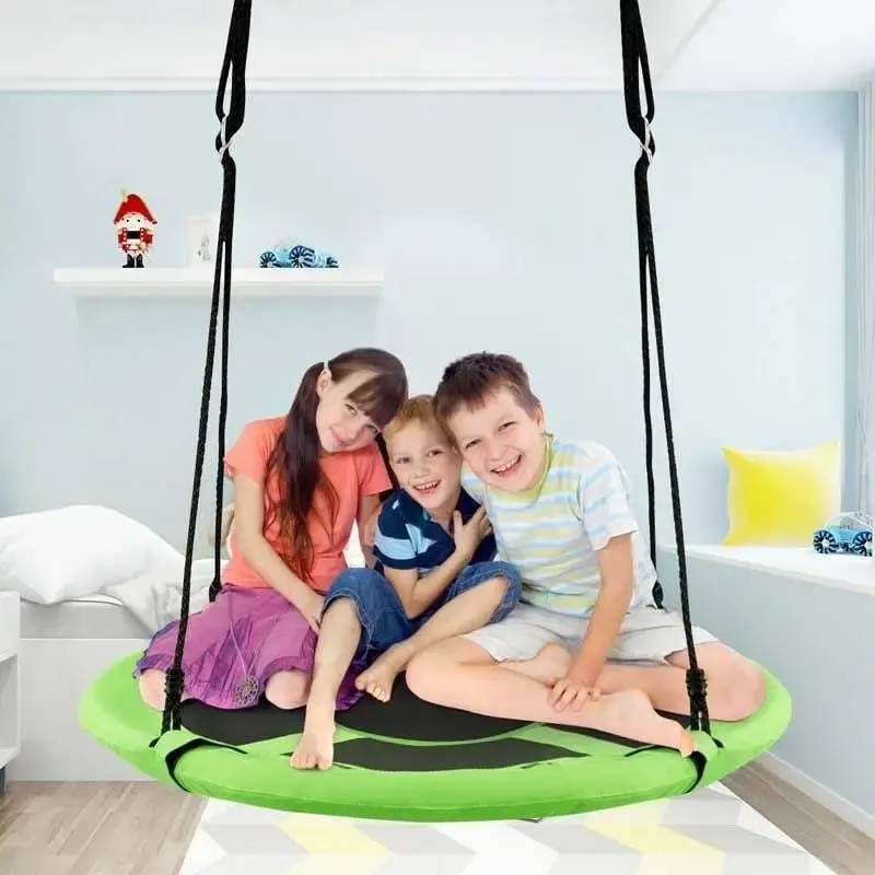 40'' Kids Hanging Tent Swing Saucer Chair Swing Tent Set