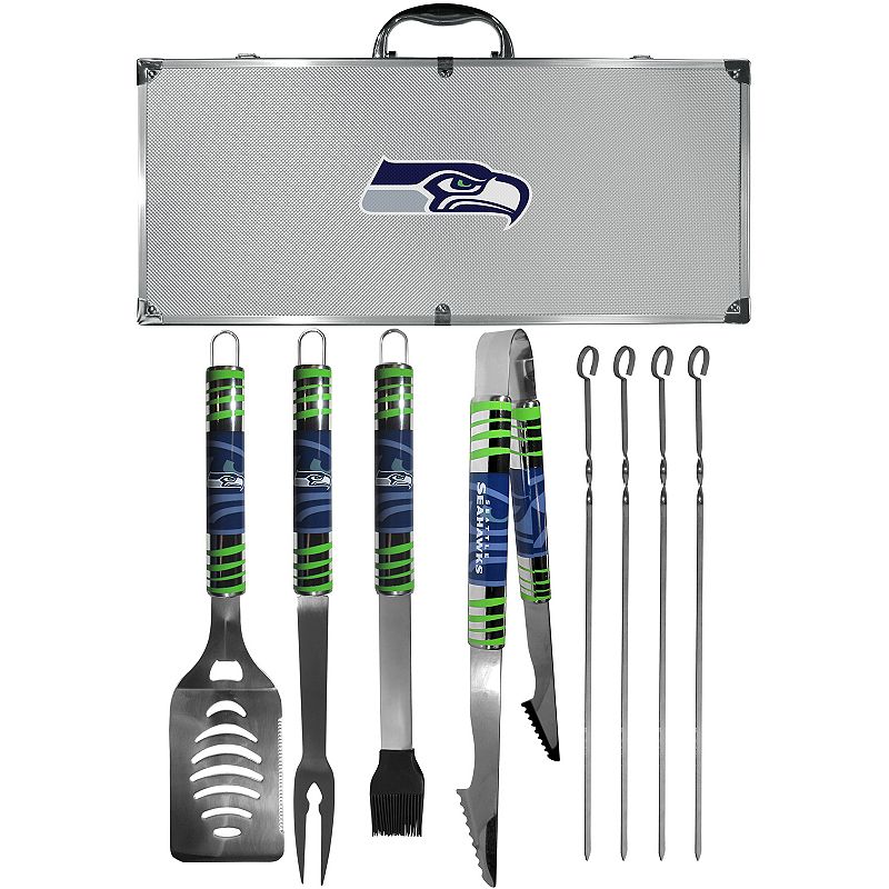 Seattle Seahawks Tailgater 8-Piece BBQ Grill Set