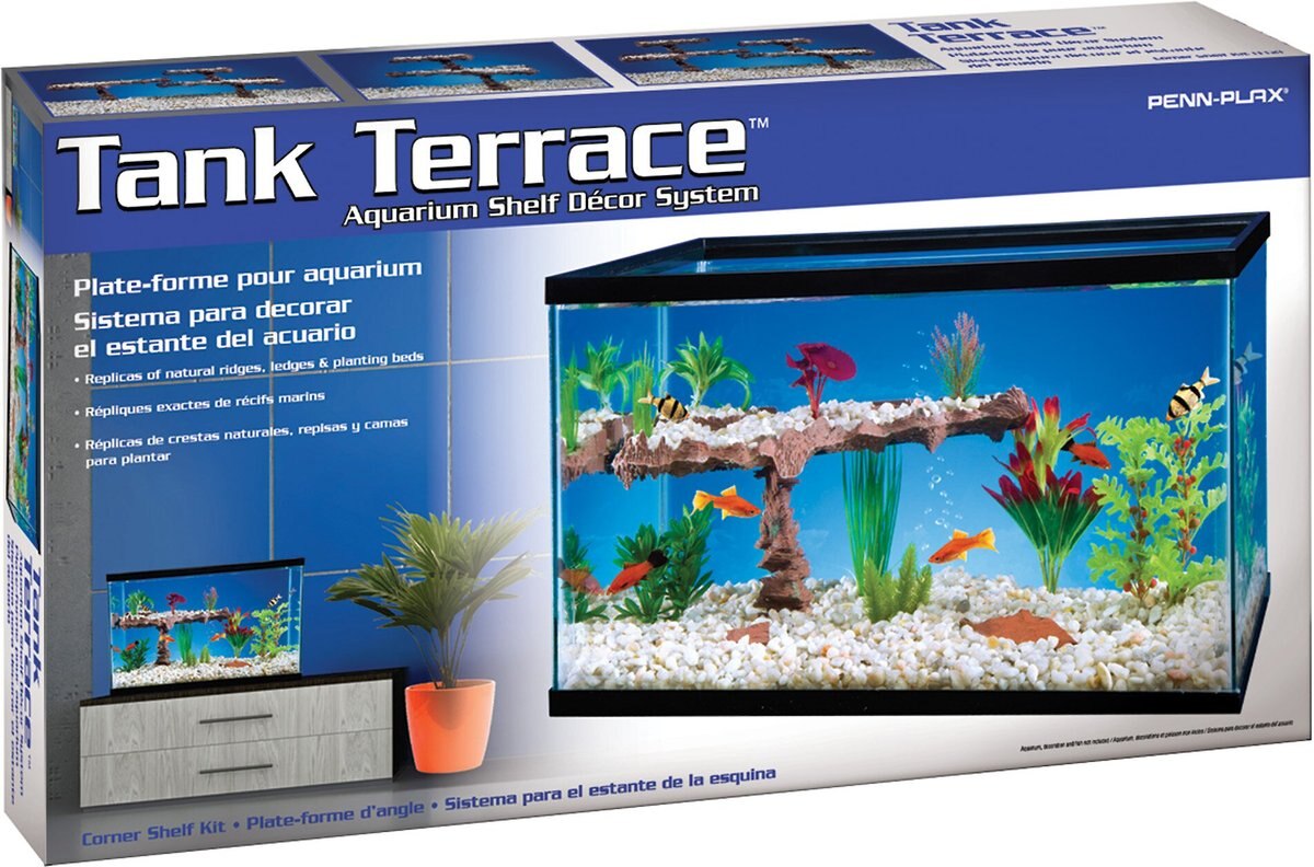 Penn-Plax Tank-Terr Corner Aquarium Ornament