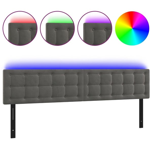 vidaXL LED Headboard Dark/light Gray 39.4