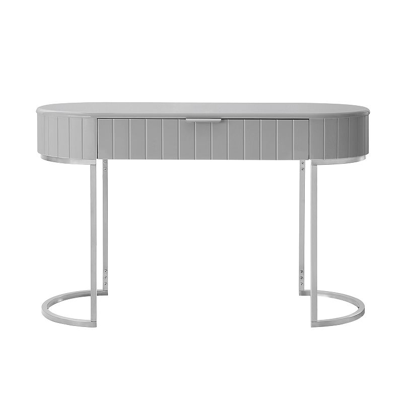 Kehlani Vanity Table Curved Silhouette And Ridged Design