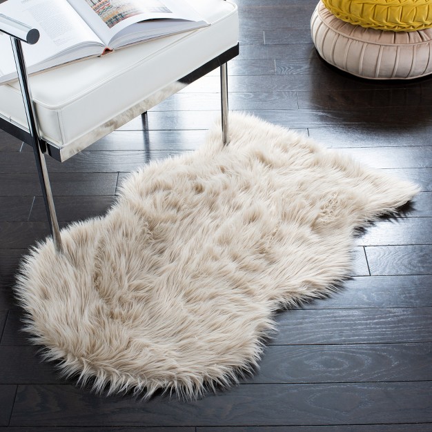 Faux Sheep Skin Fss115 Power Loomed Area Rug Safavieh