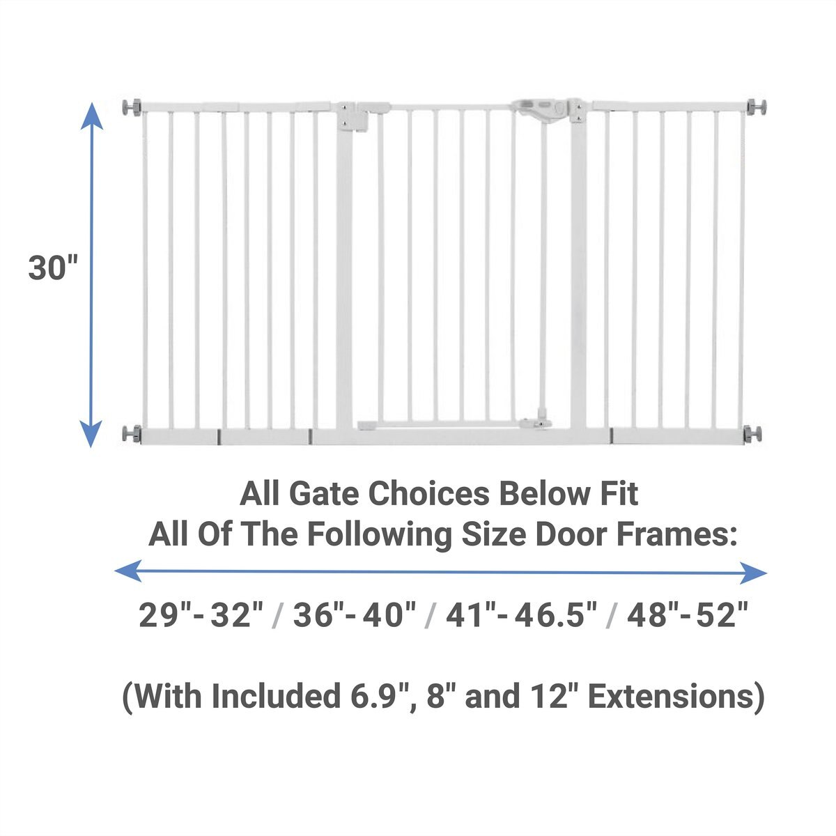 Frisco Steel Extra Wide Auto-Close Dog Gate