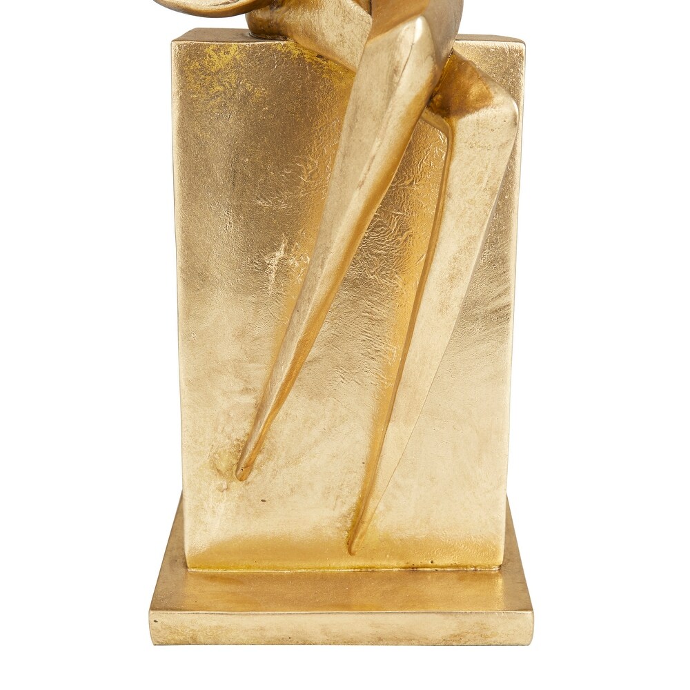 Gold Polystone Contemporary Musician Sculpture   9 x 7 x 17