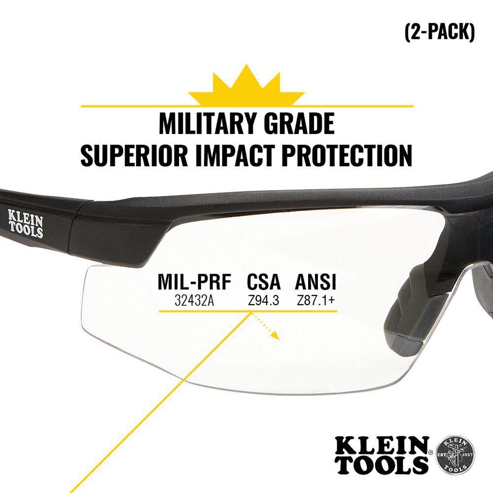 Klein Tools Standard Safety Glasses Clear Lens 2-pack 60171 from Klein Tools