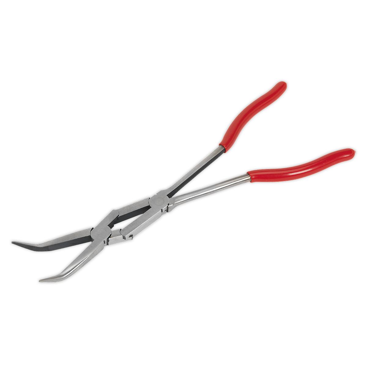 Sealey Ak8592 Needle Nose Pliers 45? Double Joint Long Reach 335Mm