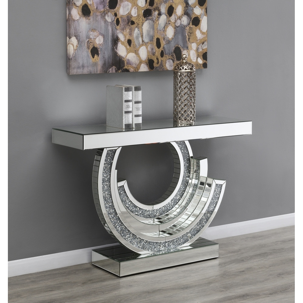 Coaster Furniture Imogen Silver Multi dimensional Console Table