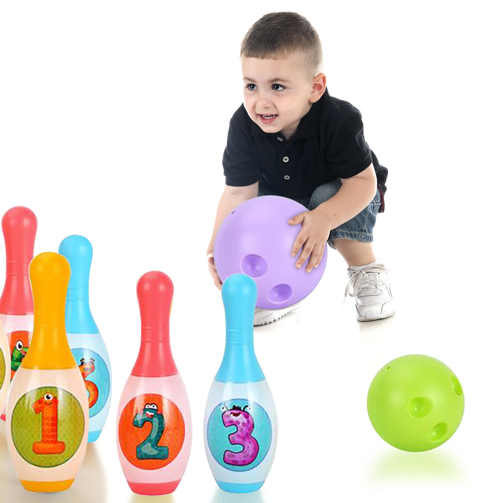 WANYNG Girls Set Interactive Game Parent-Child 8-Piece Outdoor Indoor Outdoor Games For Boys Bowling Bowling Toys Sports And Ball Children’s And Education