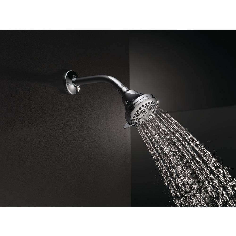 Delta 5-Spray Patterns 1.75 GPM 3.38 in. Wall Mount Fixed Shower Head in Chrome 52634-18-PK