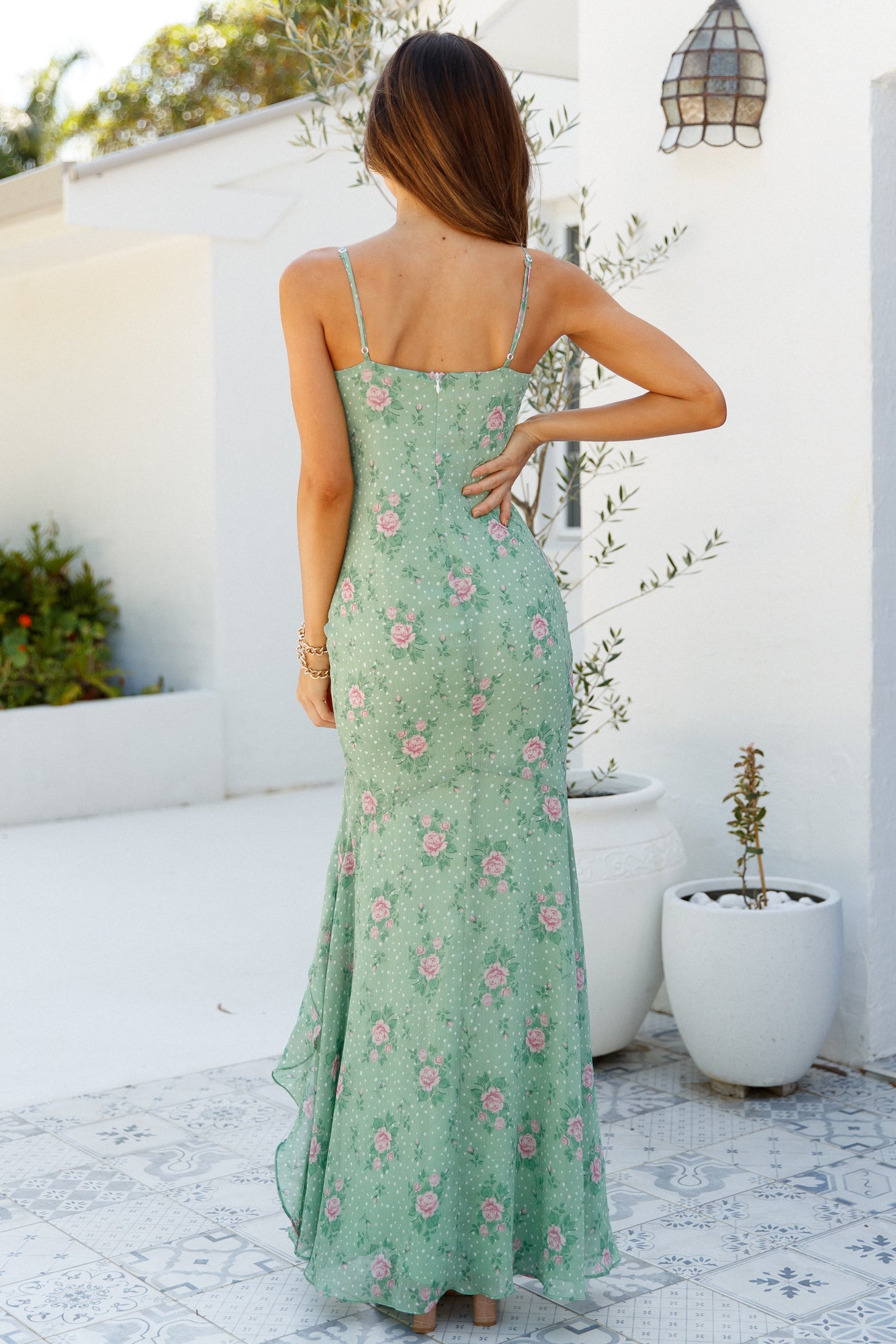 HELLO MOLLY Know My Worth Maxi Dress Green