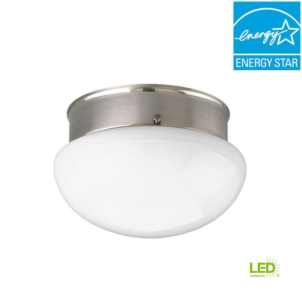 Progress Lighting 7.5 in. 1-Light Brushed Nickel LED Flush Mount P3408-0930K9