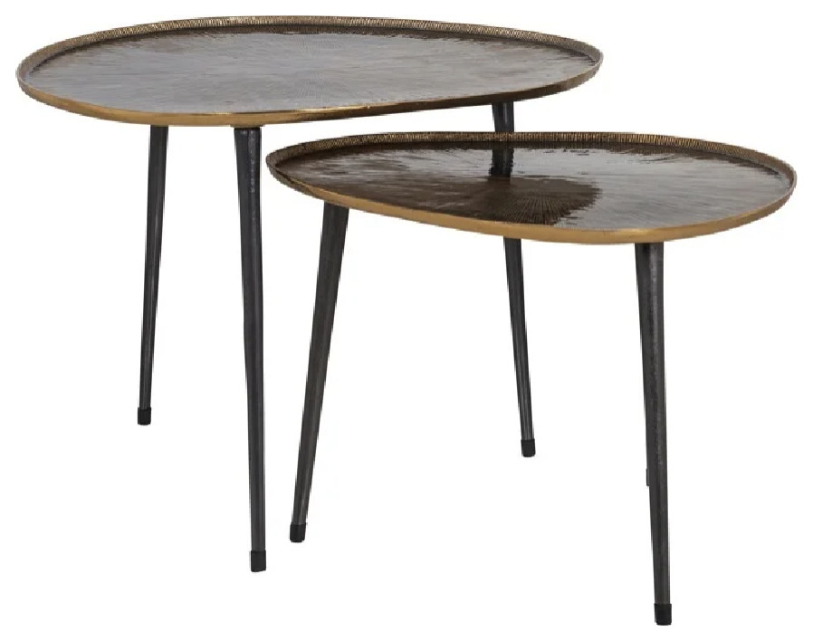 Aluminum Organic Coffee Table  2  OROA Louve   Midcentury   Coffee Table Sets   by Oroa   Distinctive Furniture  Houzz