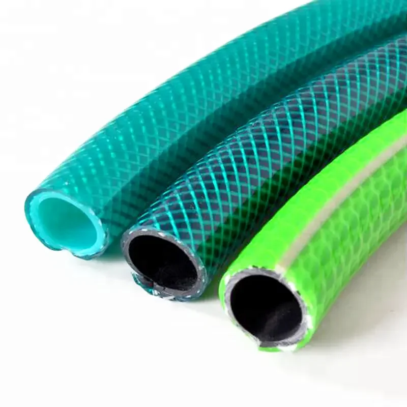 PVC Garden Hose Flexible Water Supply Hose 3/8 Inch Braided Vinyl Tubing