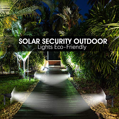 WBM Smart 20 LEDs Solar Landscape Spotlights， IP67 Waterproof， 2-in-1 Wireless Outdoor Security Lights for Yard Garden Driveway Porch Walkway Pool Patio， 2 Pack