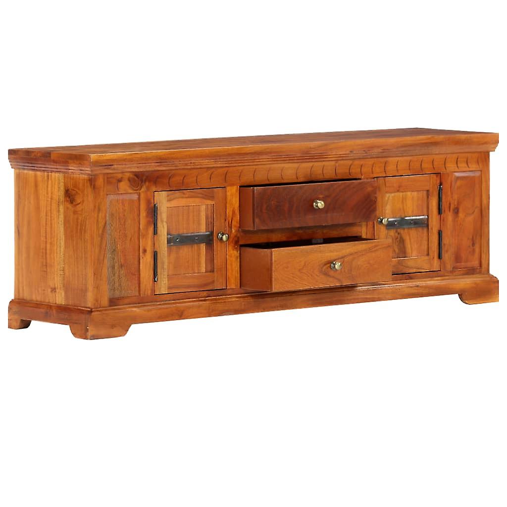 Tv Cabinet 119x30x40 Cm Solid Acacia Wood