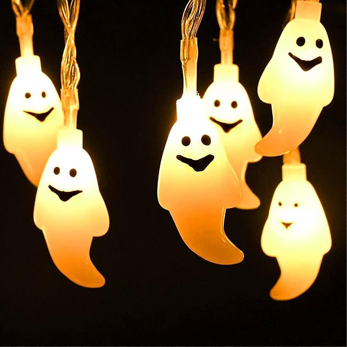 Halloween String Lights， 3m 20 Led Ghost Light， Ghost Halloween Decoration Lights， Ghost String Lights For Halloween Party Decoration