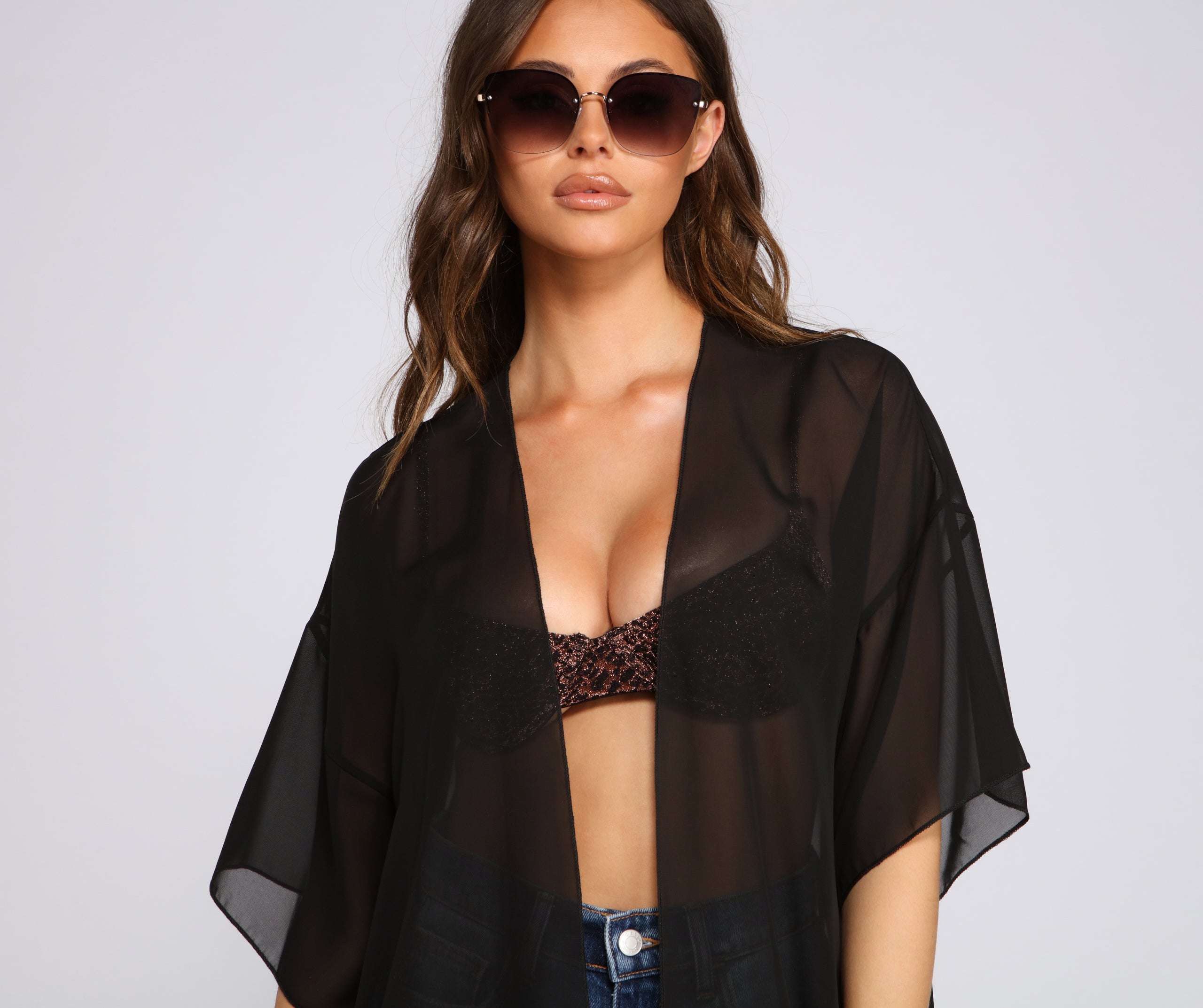 Sheer Essentials Basic Chiffon Kimono