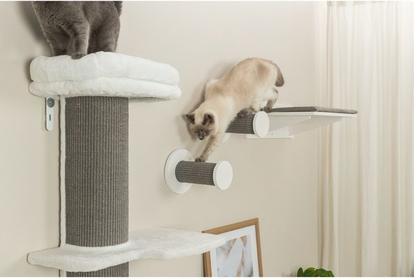 TRIXIE Wall Set 3 - Wall Mount and 3 Steps Covered w/Sisal Scratching Carpet Cat Furniture