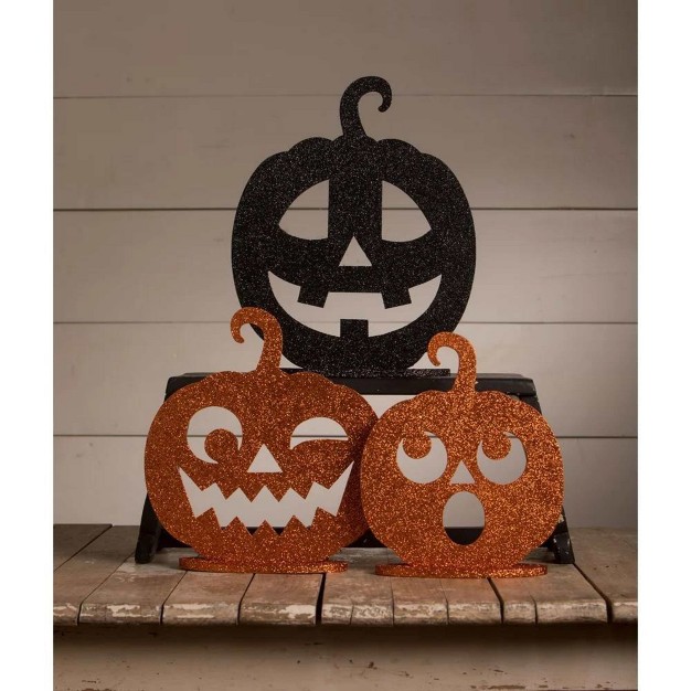 Halloween Jack o lantern Glitter Dummy B Bethany Lowe Designs Inc Decorative Figurines