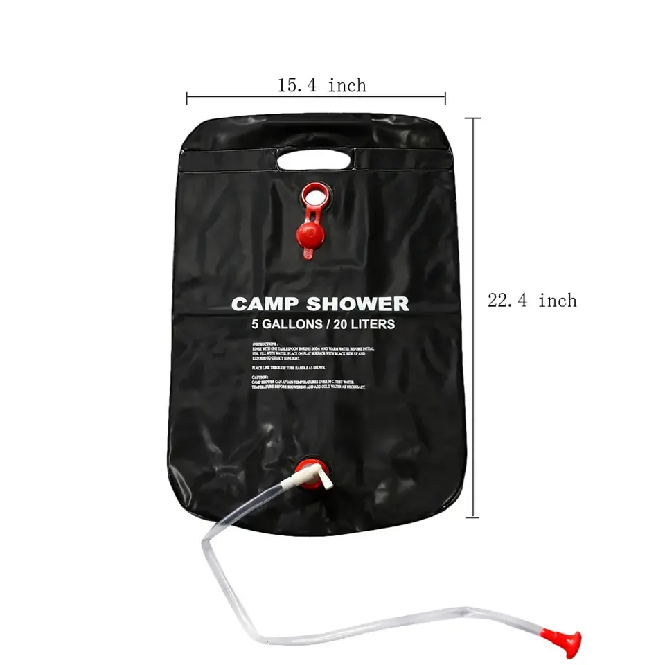 20L Outdoor Bathing Camping Hiking Bbq Energy Heated Portable Shower Bag Solar Water Bag