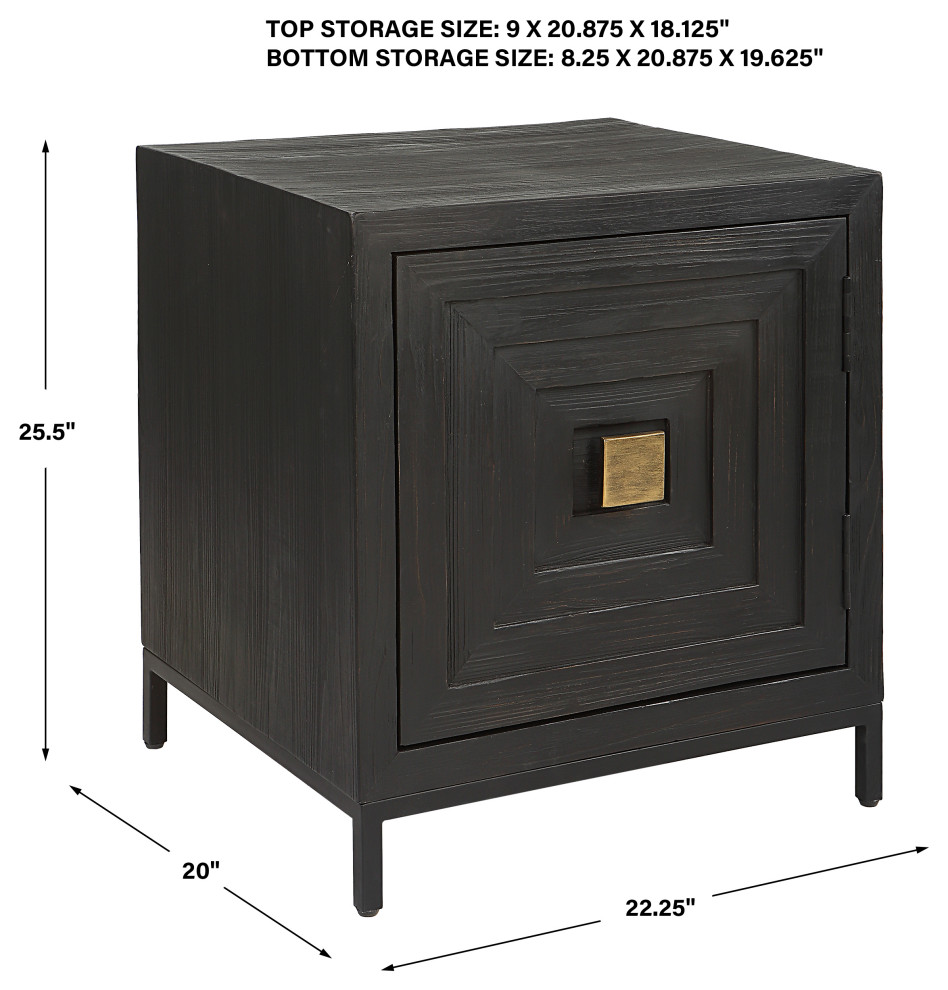 Uttermost Aiken Geometric Cabinet / End Table   Transitional   Side Tables And End Tables   by Uttermost  Houzz