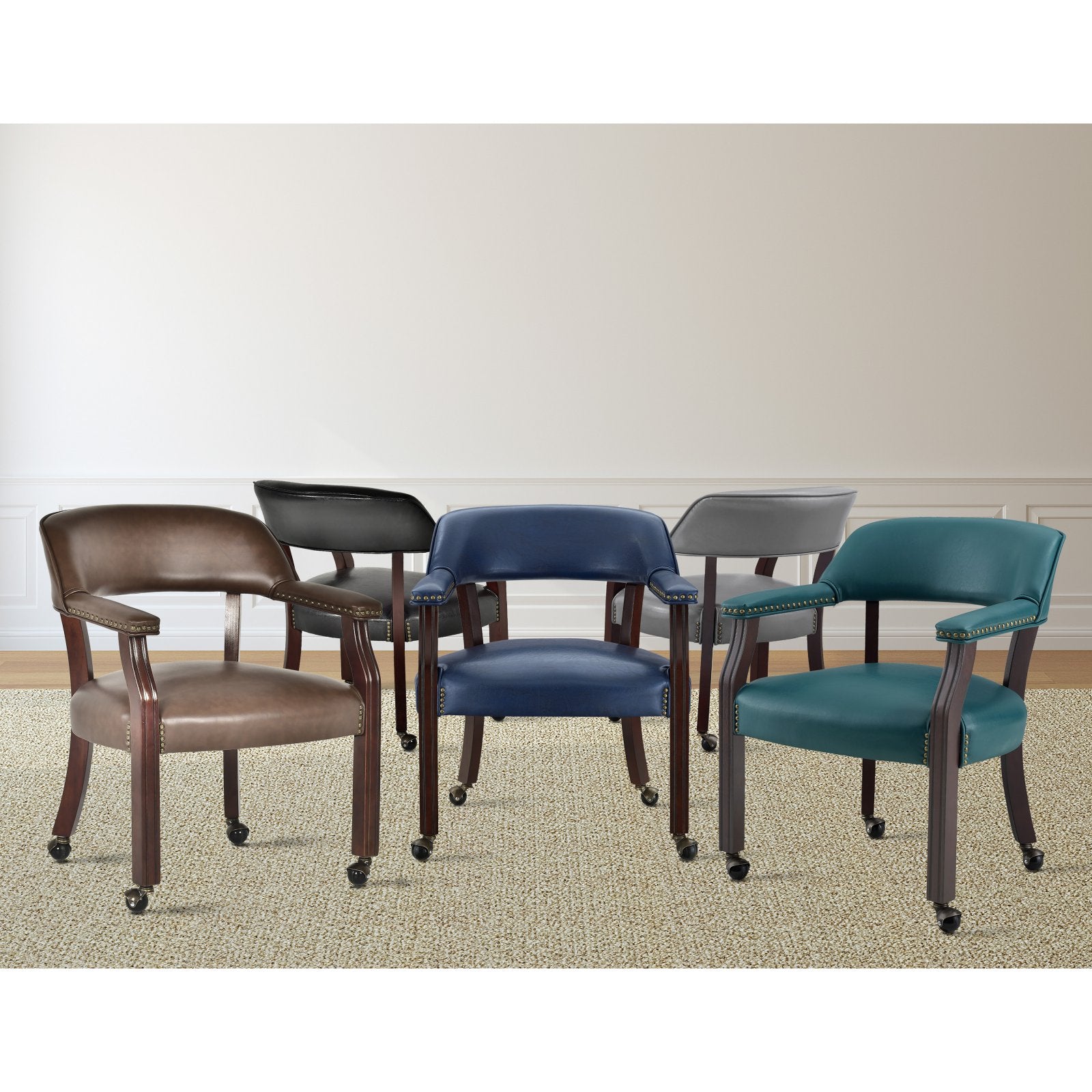 Steve Silver Co. Tournament Dining Arm Chair with Casters