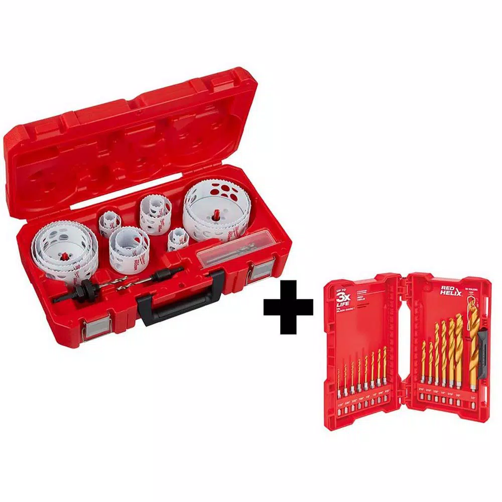 Milwaukee Hole Dozer General Purpose Bi-Metal Hole Saw Set W/Titanium Drill Bit Set (35-Piece) and#8211; XDC Depot