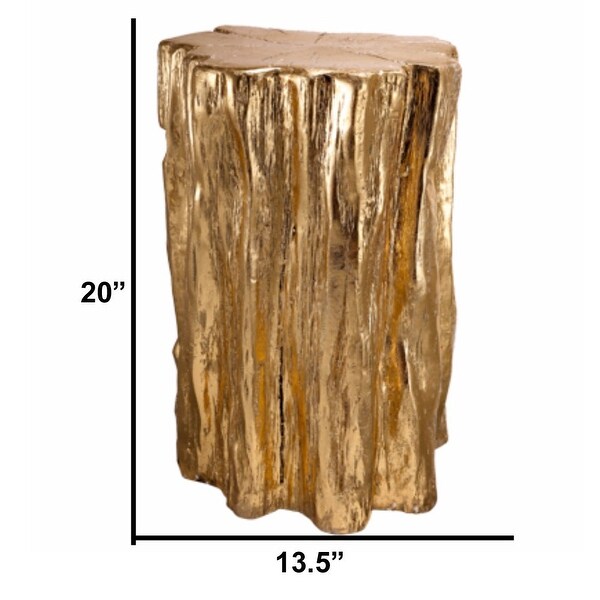 Well Designed Nature Inspired Tree Trunk Stool，Gold