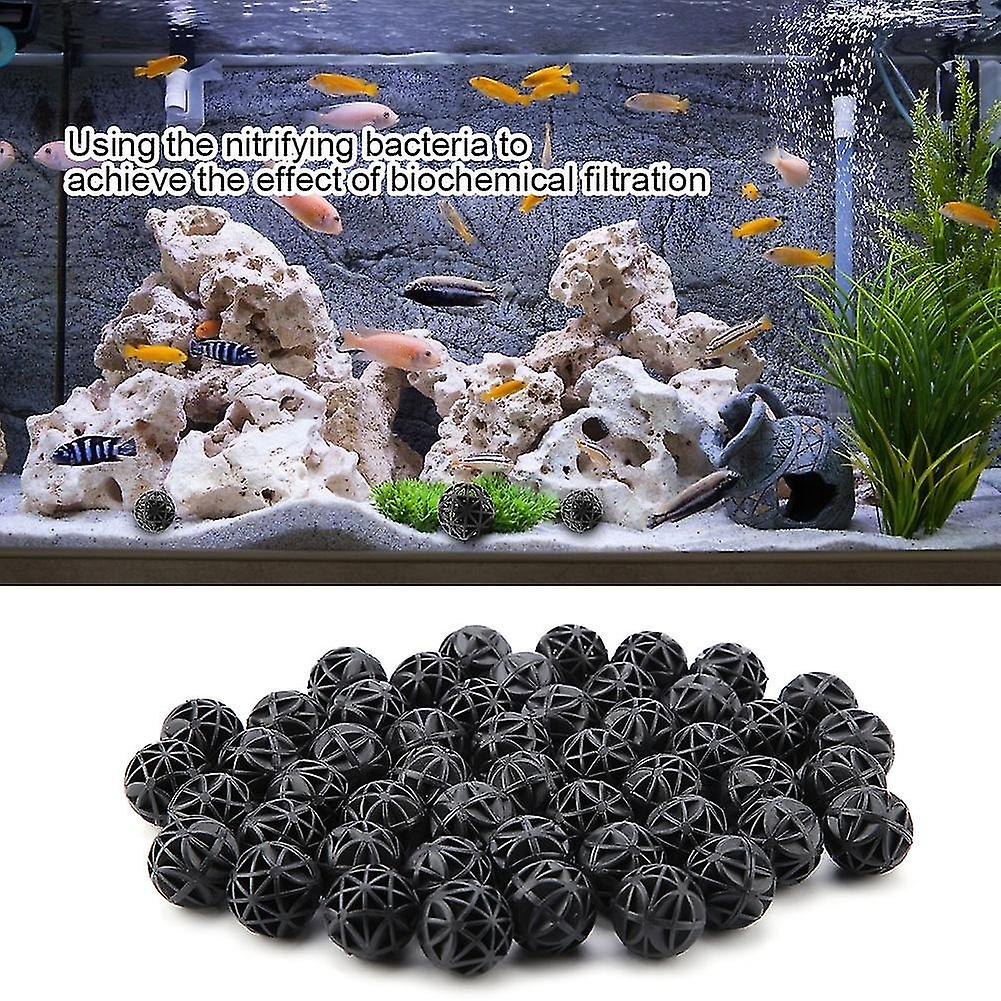 50Pcs Bio Porous Filter Biochemical Ball with Cotton Aquarium Pond Filter Material 26mm