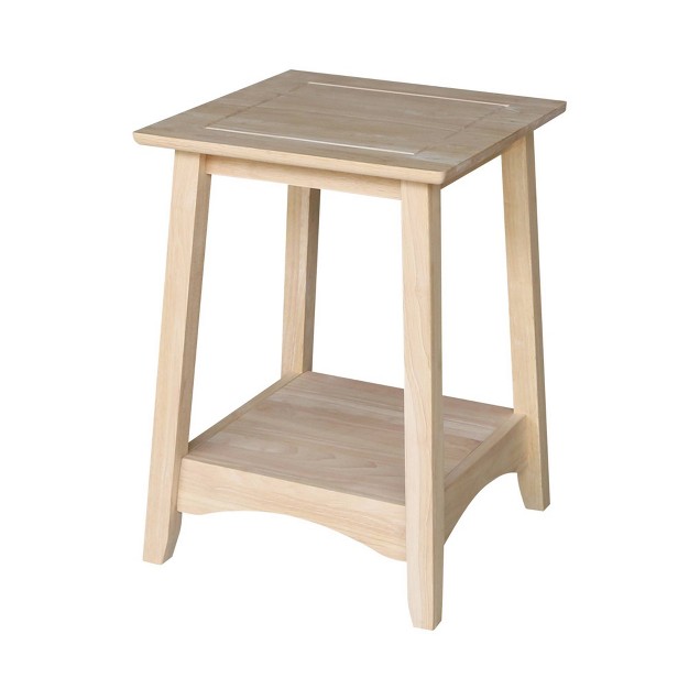 Bombay Tall End Table Unfinished International Concepts