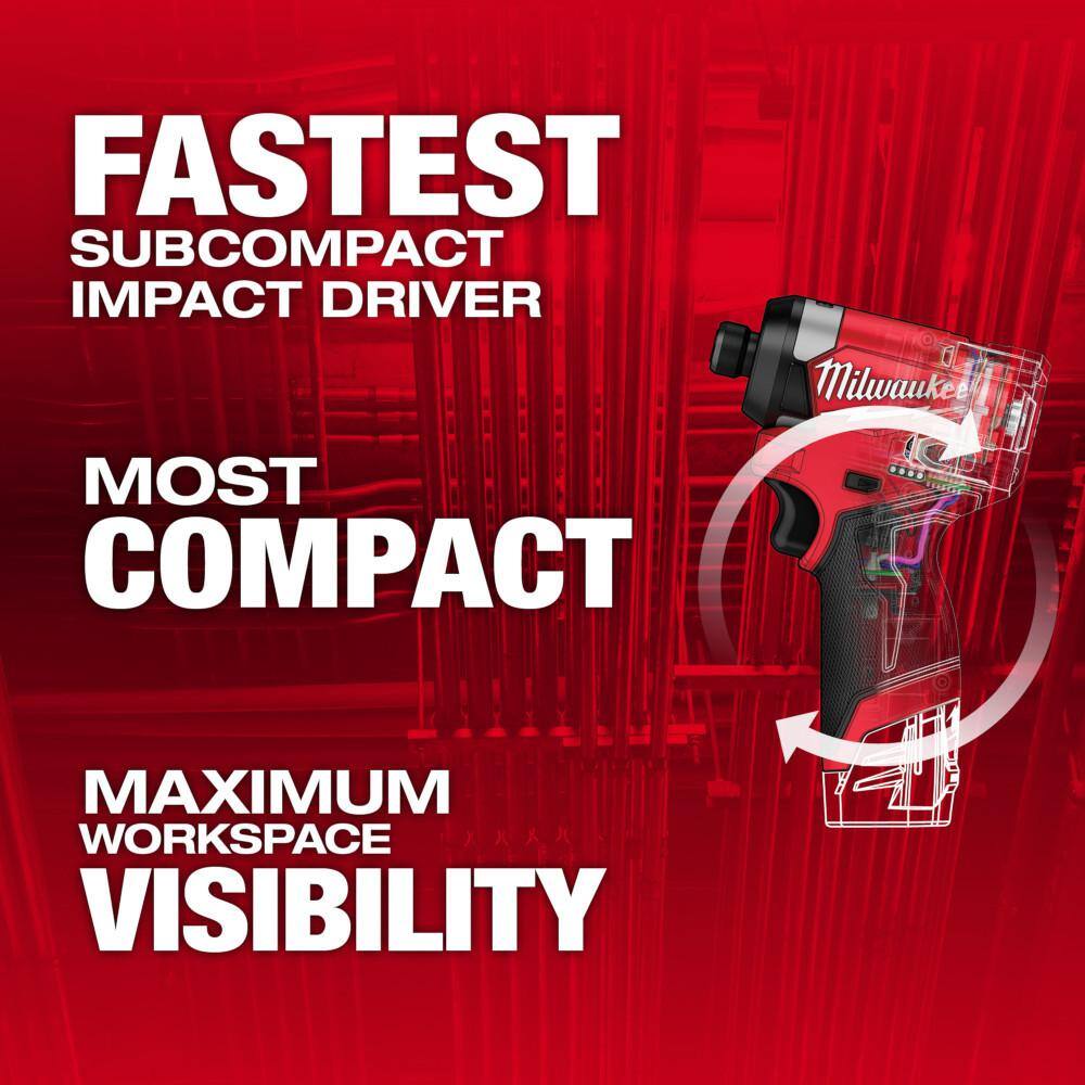 MW M12 FUEL 12V Lithium-Ion Brushless Cordless 14 in Impact Driver  ProPEX Expander Tool w12 in - 1 in Expander Heads 3453-20-2532-20