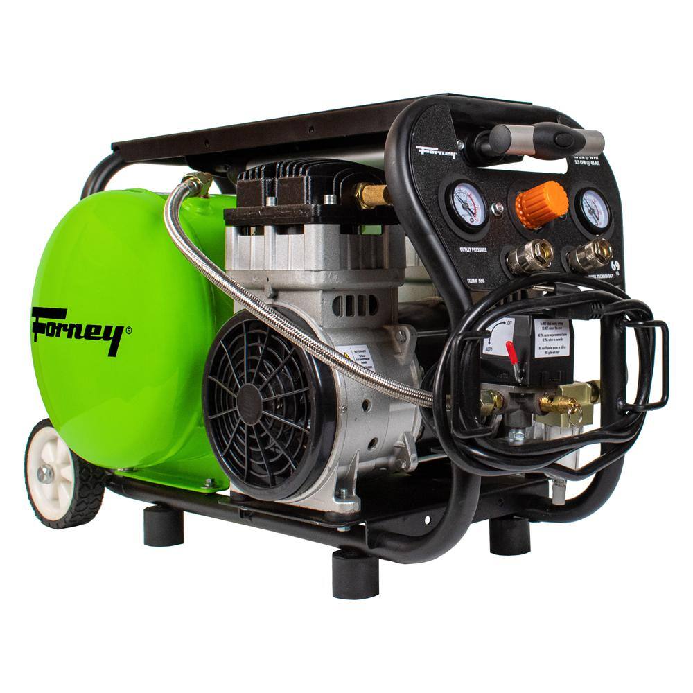 Forney 1.0 Hp Electric 4 Gal Oil-Free Air Compressor 120 PSI 4.5 CFM @ 90 PSI 555