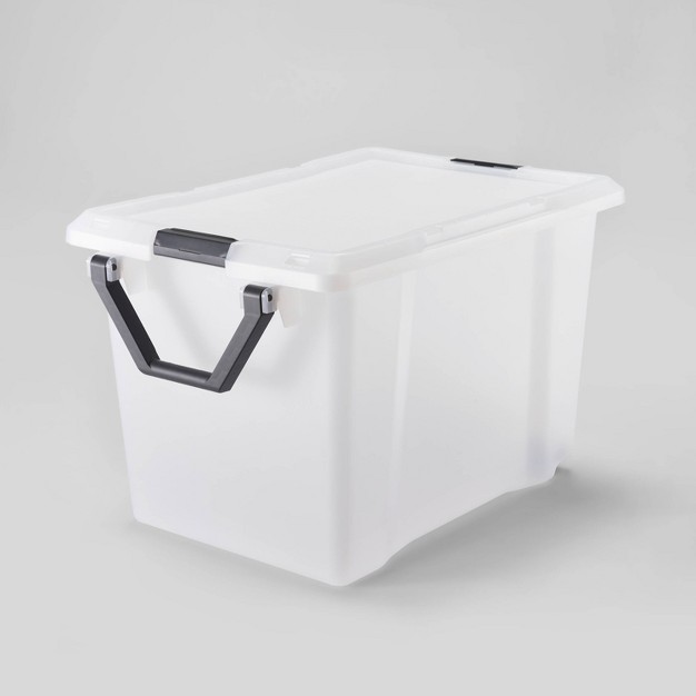 128qt Extra Large Wheeled Latching Storage Box