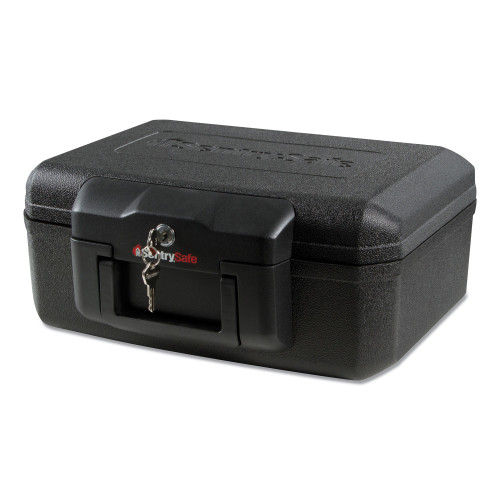 SentrySafe 1200 Series Fire Chest， 0.18 cu ft， 14.3w x 11.2d x 6.1h， Black