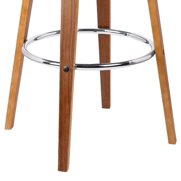 Harbor Backless Swivel Wood and Faux Leather Counter or Bar Stool