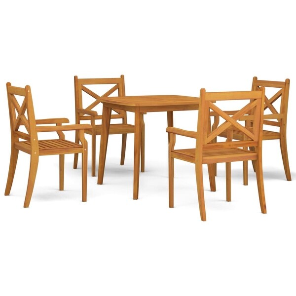 vidaXL 3/5/7/9 Piece Patio Dining Set Solid Wood Acacia