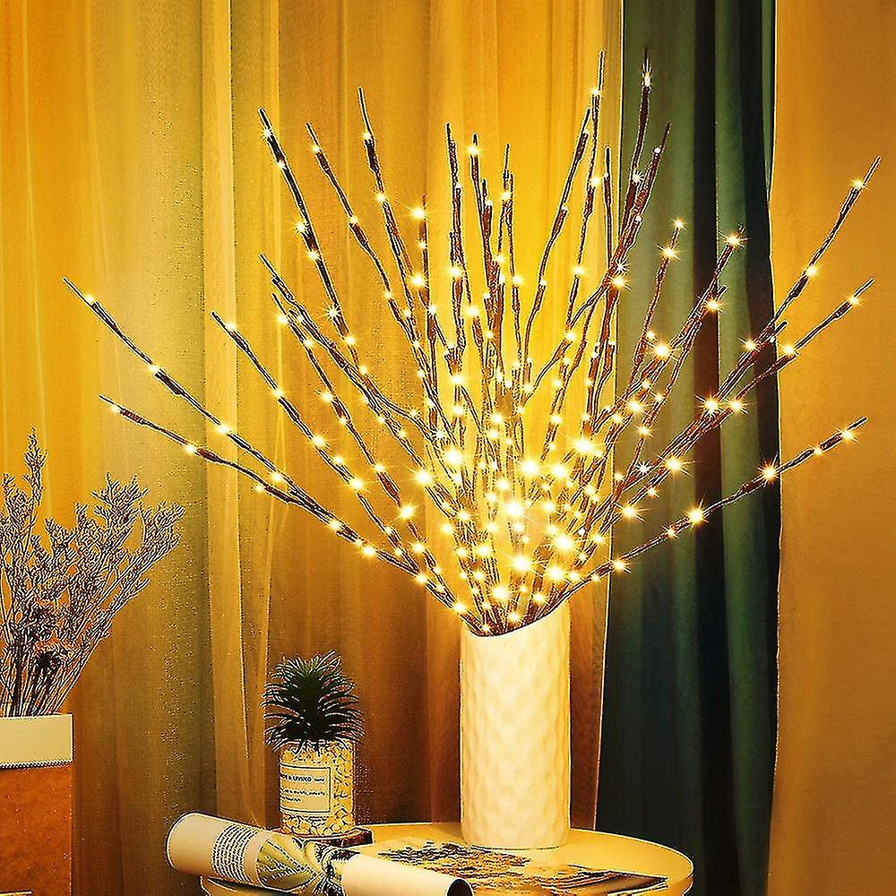 3pcs 60 Leds Light Tree Branches Lights Warm White Branches Lamp For Home Room Vase Decoration