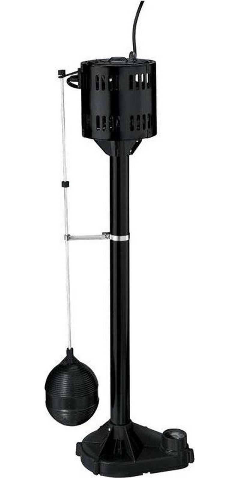 Flotec 1/3 hp 3000 gph Thermoplastic Submersible Pedestal Sump Pump