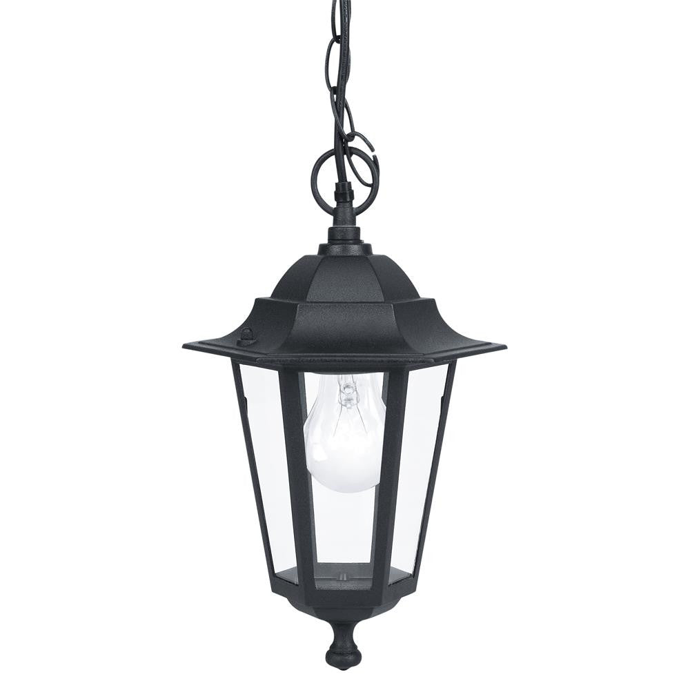 Eglo 22471 Laterna 4 Outdoor Black 1 Lamp Lantern Pendant Light