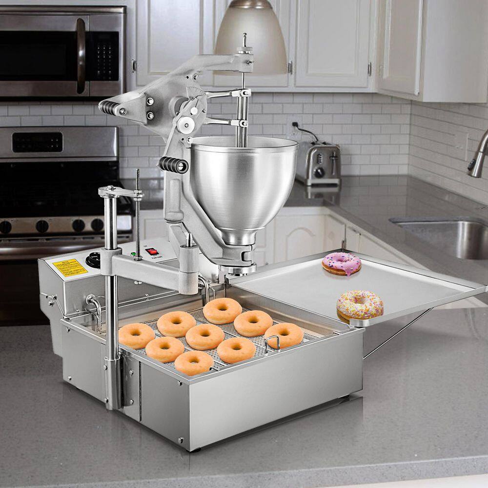 VEVOR Donut Fryer 3000-Watt Manual Commercial Mini Donut Maker 9 L Capacity Hopper Donut Fryer 3-Donut Moulds Donut Machine BTJSYS3KW00000001V1