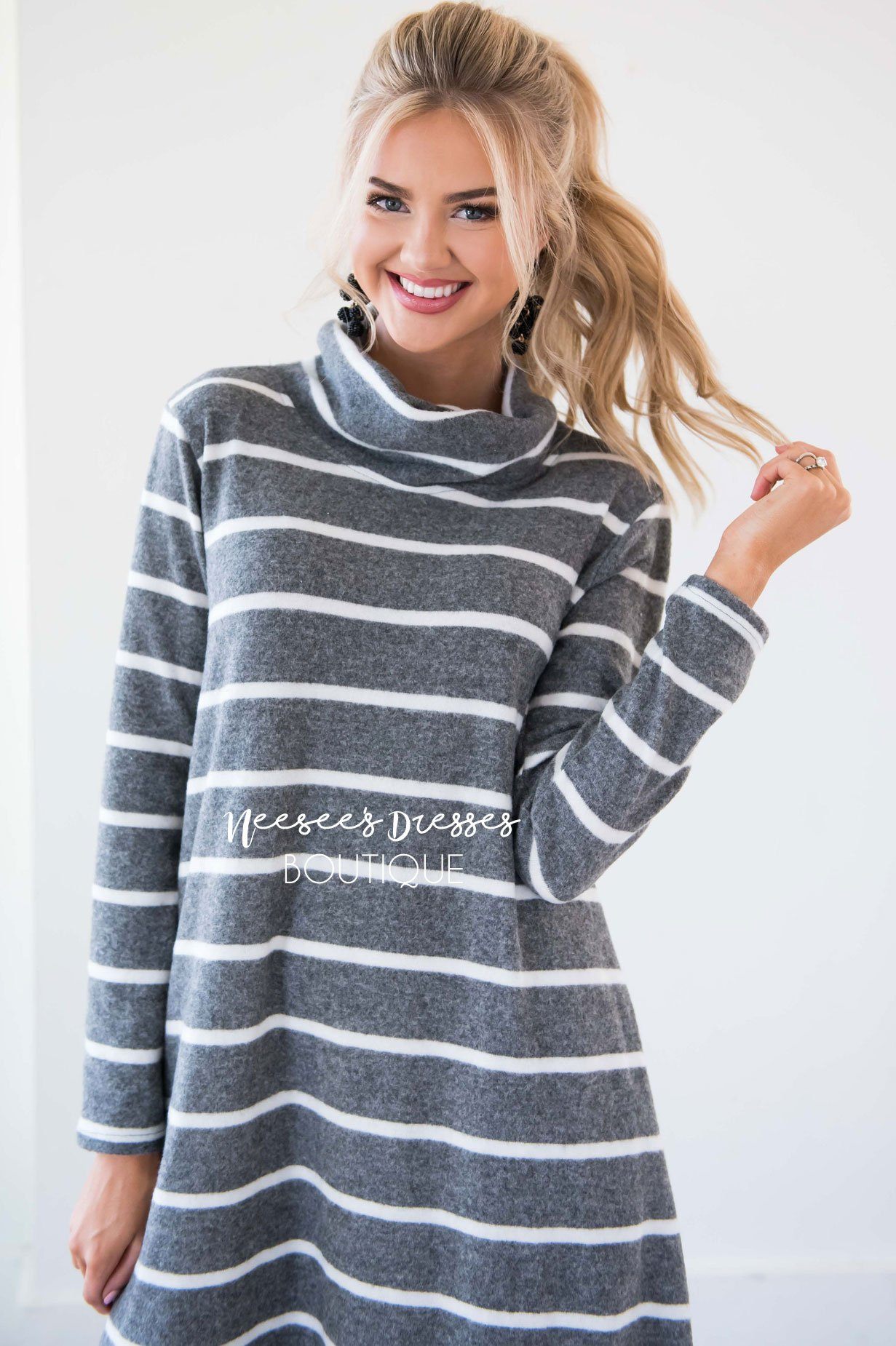 The Timber Cowl Neck Soft Sweater Dress