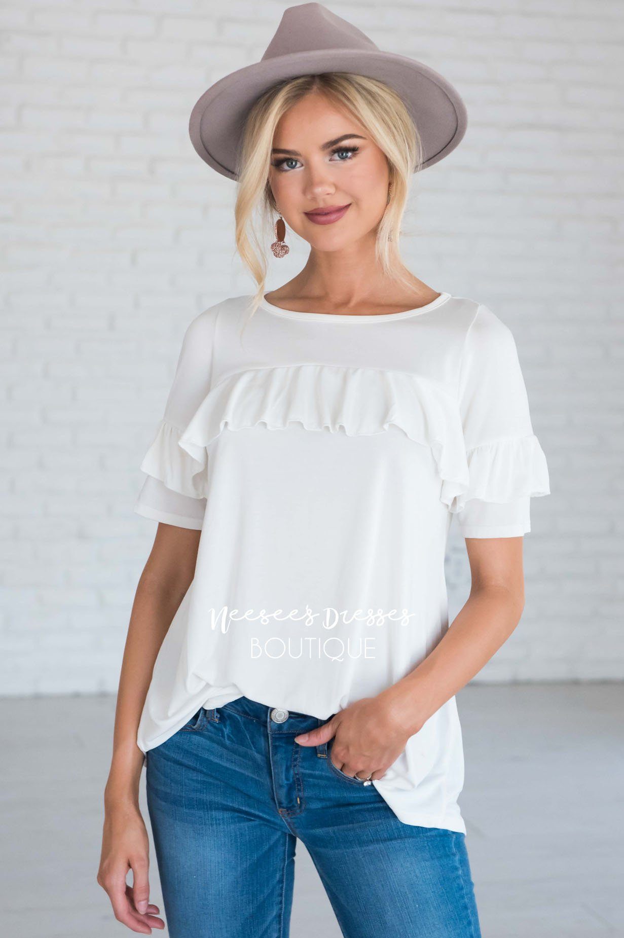 Grateful Heart Ruffle Top