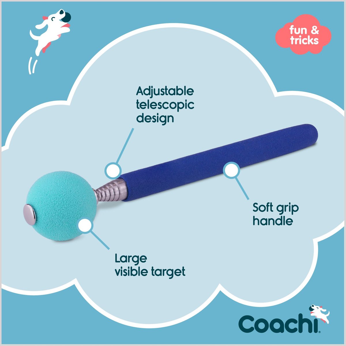 Coachi Target Stick Dog Training Stick， Navy