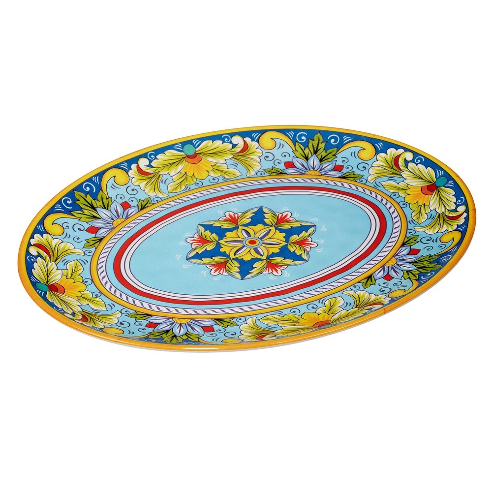 Certified International Palermo Melamine 2 Piece Platter Set   18\