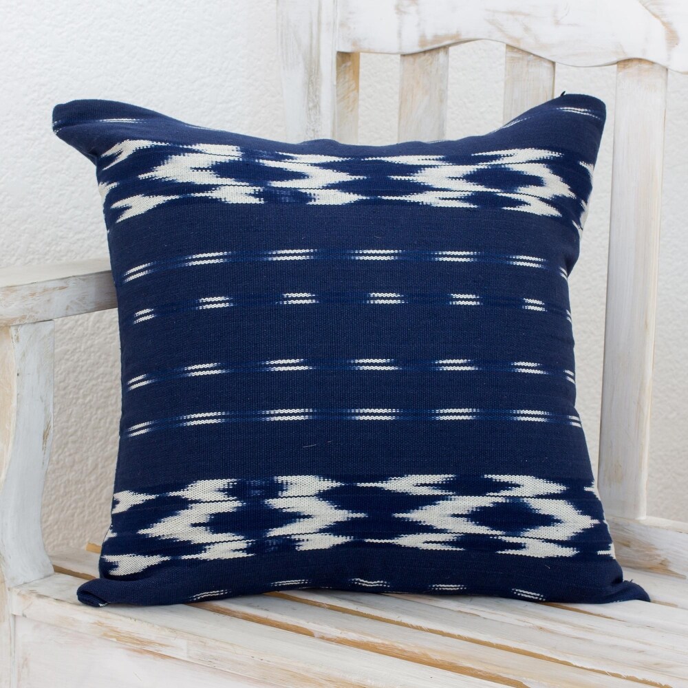 Novica Handmade Ocean Elegance Cotton Cushion Cover